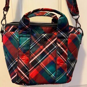 LUG small crossbody tote with handles Tartan plaid mini Dory